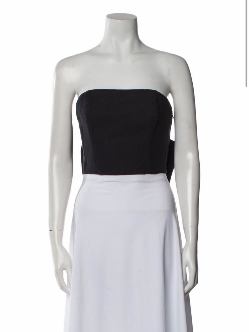Hutch Black Strapless Crop Top